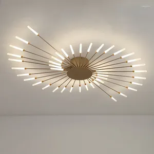 Plafonniers LED pour salon salle de bains plafonds maison tissu lampe éclairage