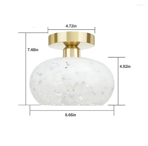 Plafonniers Led lampe en verre chambre salon lumière moiré motif lampes AC 220V éclairage intérieur décoration luminaires