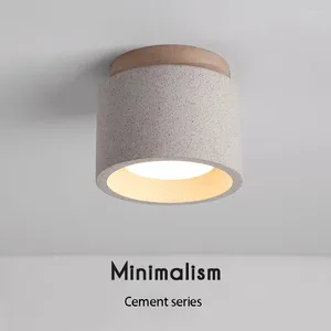 Plafondlampen LED LAMP Japanse stijl Spot lichte gang veranda Cement verlichting Homestay Round Tube Stone Foco armatuur