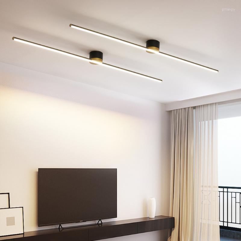 Taklampor LED-lampa Modern kreativ minimalistisk en-linje lång remsa vardagsrum sovrum väggmonterad linje gång