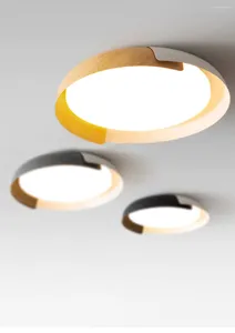 Plafondverlichting LED-lamp Moderne creatieve Scandinavische persoonlijkheid Slaapkamer Houtnerf Hoofdkamer Keuken Licht