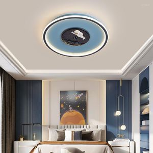 Plafonniers lampe à LED nordique créatif moderne chambre d'enfants garçon avion astronaute dessin animé conception chambre lumière