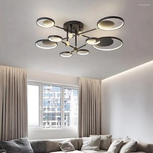 Plafonniers LED lampe nordique minimaliste moderne rond cercle chambre cuisine maison lumière