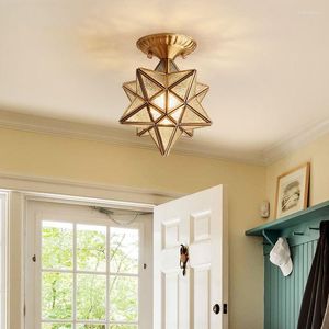 Plafondlampen LED Licht voor woonkamer Slaapkamer Moderne Golden Star Home Decoratielampen Indoor Verlichting Beginner Creatief Design Iron