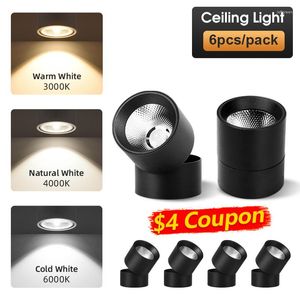 Plafonniers lumière LED montage en Surface spot Downlights 220V 15/10/7/5W spots lampe éclairage maison salon magasin vers le bas
