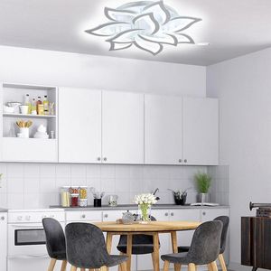 Plafondlampen led modern acryllicht 72W 10 koppen bloembladen spoeling mount lamp verlichting voor woonkamer