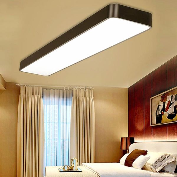 Luces de techo LED Lámpara de luz moderna Lámpara de luz blanca fría Montaje en superficie Panel empotrado Rectángulo Accesorio de iluminación Dormitorio Sala de estar Oficina