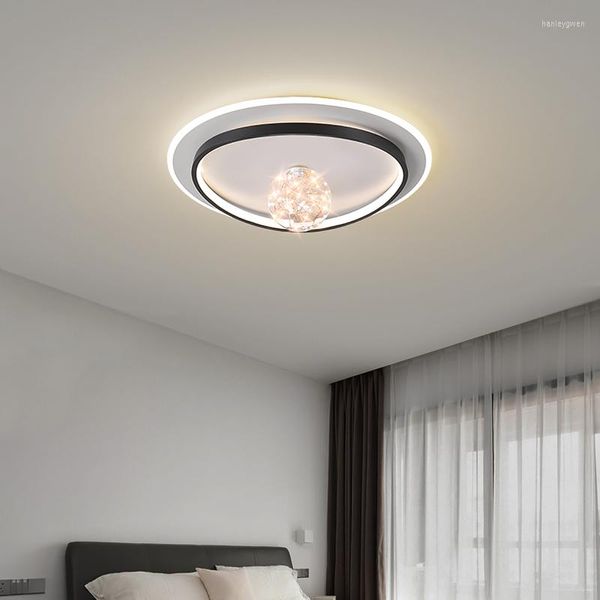 Plafonniers LED rond pour salon chambre éclairage intérieur décor lustre lampe Dimmable maison décorative ciel étoile