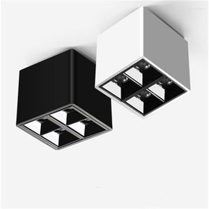 Plafondlampen LED Square Grid Light Woonkamer Kleding Kleding Winkellampbollen E27 Modern 3 jaar