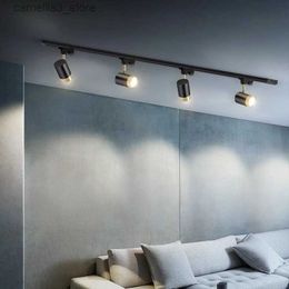 Plafondverlichting Led-spoorverlichtingset GU10 COB-spot Hele aluminium railverlichtingsarmatuurset voor plafond van thuiswinkel Slaapkamer Keuken Q231012