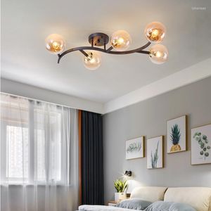 Plafondlampen LED Vintage Lamp Glass Living eetkamer keuken slaapkamer decor luminaire spiraal