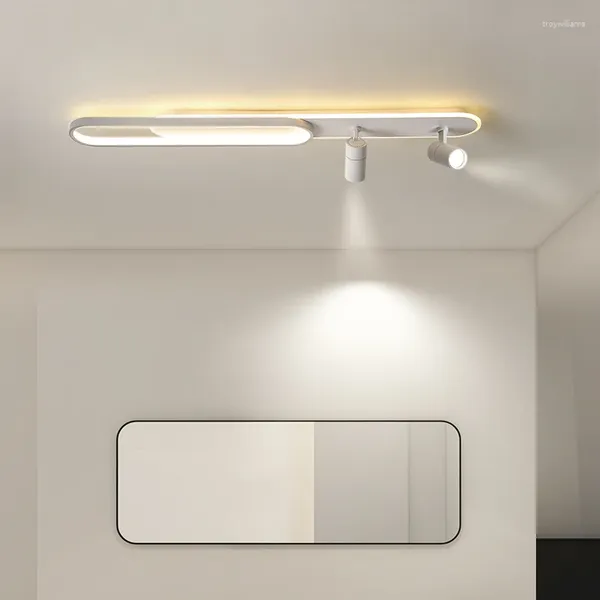 Plafonniers LED avec spots minimalistes pour chambre à coucher, hall, salle à manger, couloir, lampes à longue bande