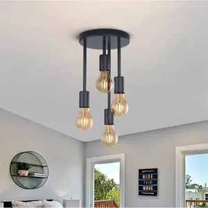 Plafondlampen verlichtingsarmatuur retro vintage lamp zwart metaal voor gang inzendway slaapkamer balkon eetkamer