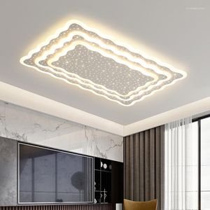 Plafondlampen licht luxe led lamp kristal woonkamer rechthoekige slaapkamer modern minimalistisch combinatiepakket