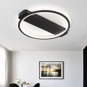 Plafondverlichting Licht Modern LED-verlichtingsarmatuur Zwart Rond Plafond Lamp Wit Woonkamer Slaapkamer Eetkamer Decor