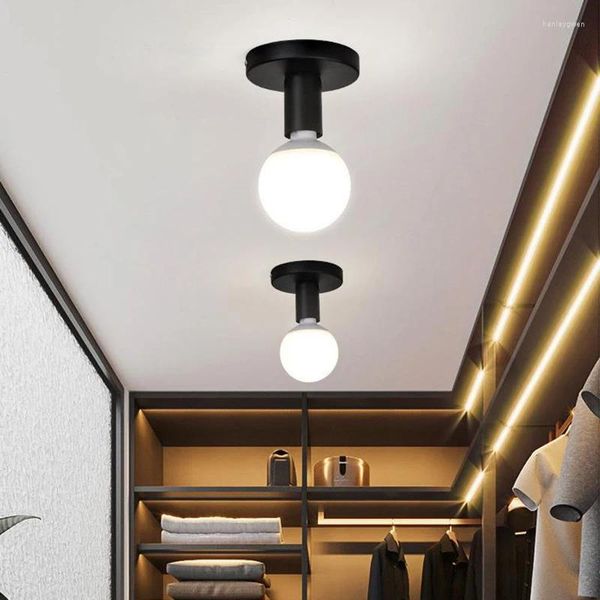 Lumières de plafond Lumières rétro industrielles Métal E27 lampe pour salon Balconie Study Dining Bedroom Asle Home Decoration