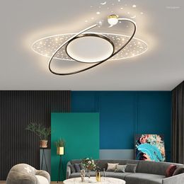 Plafonniers liste éclairage LED moderne pour chambre salon salle à manger acrylique noir/or luminaires