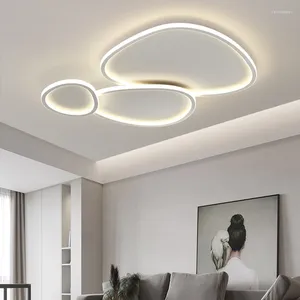 Plafonniers salon LED Minimalisme moderne minimalisme lampe de forme pavée nordique blanc simple lustre de décoration intérieure éclairage