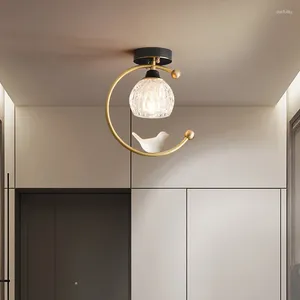 Plafondlampen woonkamer licht luxe binnenverlichting paarse stoflampglas