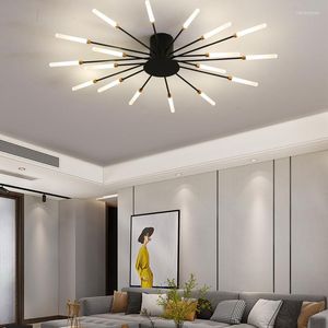 Plafondlampen Lodooo Moderne LED voor woonkamer slaapkamer zwart/goud dineren keukenlamp indoor verlichting armaturen