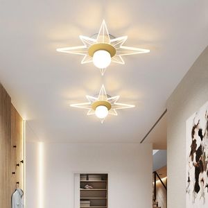 Luces de techo Luz LED de lujo para balcón Pasillo Pasillo Escalera Lámpara Flor Diseño de estrella Montaje en superficie Mini lámparas de entrada