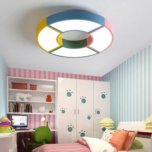 Luces de techo Macarons para habitación de niños, luz Led redonda colorida para sala de estar, dormitorio, cocina, Plafones, lámpara de Techo para el hogar