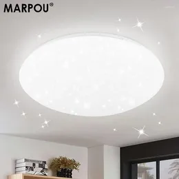 Plafondlampen marpou lampen modern LED -licht AC 220V Cover Tester Sky voor woonkamer 24W/28W Night Lamp