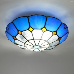 Plafonniers Méditerranée en verre de couleur Entrée du couloir balcon hall Hall Light Challe Kitchen Minimalist Lighting