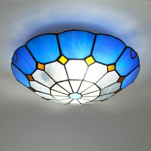 Plafondlampen Mediterraan gekleurd glas Enturs Balkon Foyer Hall Licht Slaapkamer Keuken Minimalistische verlichting