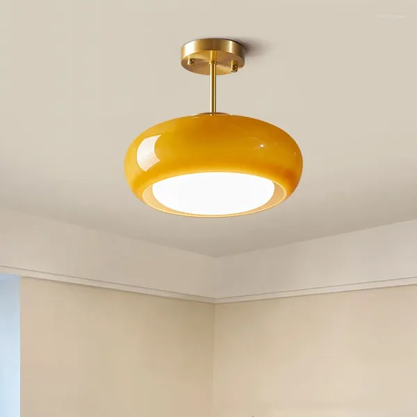Plafonniers Moyen Simple Bauhaus Egg Tart Light Salle à manger Salon Chambre Étude Décoration de la maison Lampes d'éclairage
