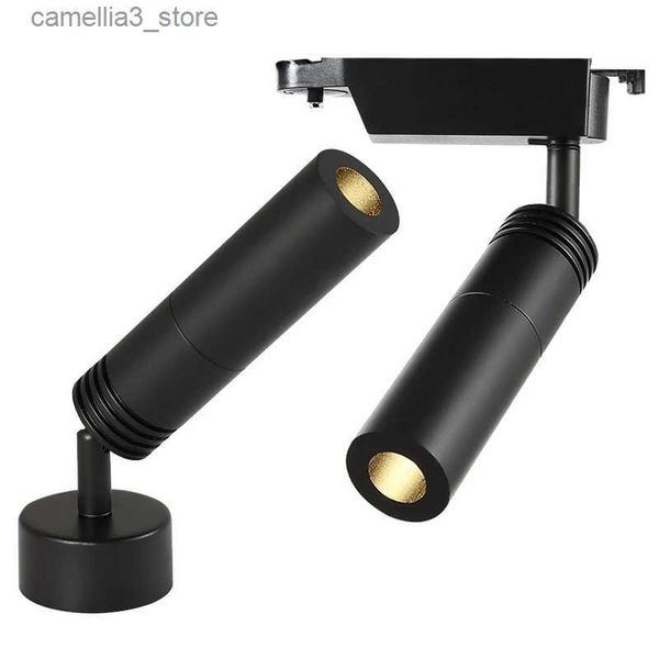 Plafonniers mini-spot LED Track Light Lampe de plafond 220V Focus Spotlight Spotlight Wall Rail Track Lighting Museum Showcase Q231012