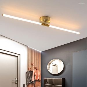 Plafondlampen Minimalistische lamp slaapkamer bedkamer creatief led gangpad eenvoudige moderne lange strip woonkamer verlichting armaturen