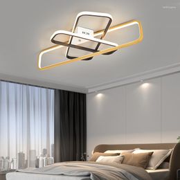 Plafonniers Minimaliste Led Pour Salon Chambre Lampe Noir/Blanc/Or Moderne Lumière Lampes Courrier Gratuit