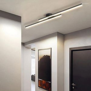 Plafondlampen Minimalistisch LED Long Strip gangpad Kroonluchters voor Gang Corridor Balkon Toegang Mantel Kamer Decor Lampen Modern creatief