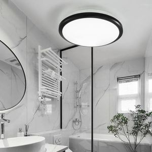 Plafondlampen Minimalistisch modern led licht waterdichte badkamer ronde lamp wasruimte toilet bewegingssensor huis interieur zwart helder helder