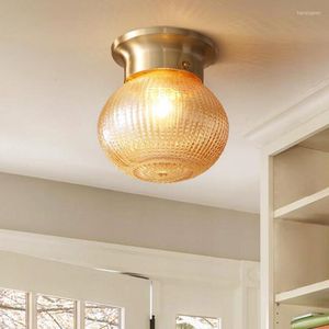 Plafondlampen moderne kunst ananas gangpad lamp creatief warme retro koperen keuken slaapkamer studie armaturen ledbollen