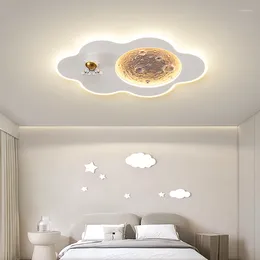 Plafonniers Lampe d'astronaute moderne Lampe d'enfant Chambre à coucher Nordique Blanc Led Étude Salon Cuisine Balcon Lustres Luminaire Intérieur