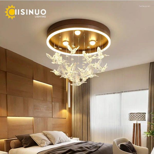 Luces de techo Lámpara de dibujos animados modernos Ligera Led Creative Dancing Chandelier para niños Decoración del hogar