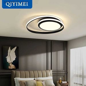 Plafonniers Plafonniers modernes lampe à LED pour salon chambre salle d'étude blanc noir couleur surface montée plafonnier déco AC85-265V Q231120
