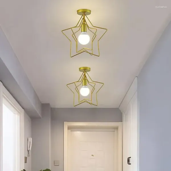 Luces de techo Lámpara moderna Lámpara de hierro Estrella Montaje empotrado para sala de estar Comedor Dormitorio Isla de cocina