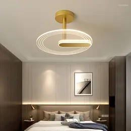 Plafondverlichting Moderne Kroonluchter LED Lamp Voor Woonkamer Slaapkamer Studie Zwart Goud Kleur Opbouw Deco AC85-265V