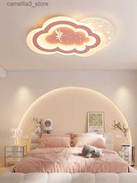 Plafondverlichting Moderne kinderwolk LED-plafondlamp Wordt gebruikt voor eetkamer Slaapkamer Foyer Roze Blauw Dimbaar Afstandsbediening Woondecoratie Q231120