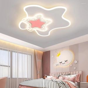 Luces de techo Moderna habitación para niños LED Star Light Simple Warm Boy Girl Dormitorio Decoración Princesa Lámparas de bebé