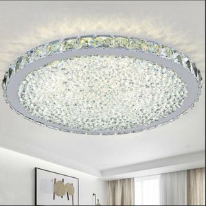 Plafondlampen modern cirkelvormig creatief licht eenvoudig K9 kristallamp voor huis woonkamer slaapkamer restaurant met LED-lampen 110V-260VCEILING