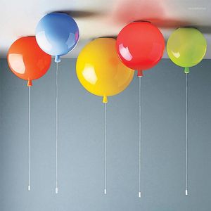 Plafondlampen moderne kleurrijke ballonlamp voor slaapkamer kinderkamer Noordse home decor armaturen E27 acryl verlichtingsarmaturen