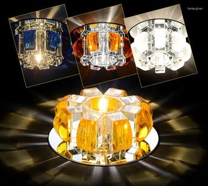 Plafonniers Moderne Cristal 5W LED Lumière Citrouille Bar Lampe Décor Allée Éclairage