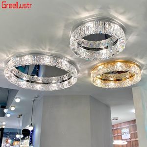 Plafondlampen moderne kristallen lamp chroom goud led decoratief licht voor woonkamer e14 hoofdverlichting