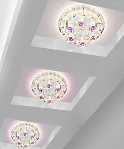 Plafonniers modernes CrystalFixture Flush Mount Light pour la chambre couloir salon cuisine Filles Roomled AC90-260V