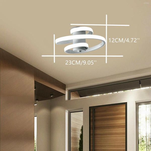 Luces de techo Moderno Elegante Acrílico Luz LED Sala de estar Dormitorio Casas Pasillo Lámpara colgante Montaje empotrado Araña de entrada 18W 110V