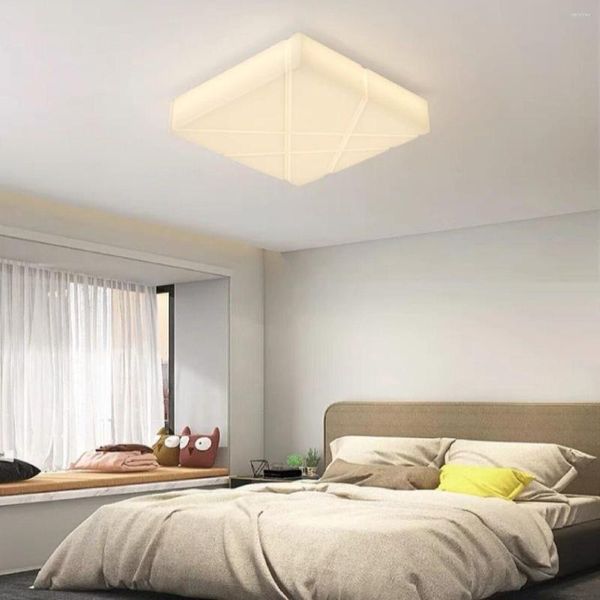 Luces de techo Accesorios modernos Iluminación interior Dormitorio Hogar Luz Cocina Lámpara de tela